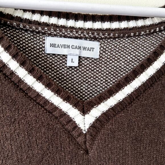 Heaven Can Wait Sweater Size L Pullover Grim Reaper Goth Skater Double-Sided - Picture 6 of 6